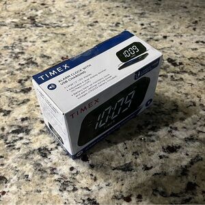 Timex Black Digital Alarm Clock with USB Port